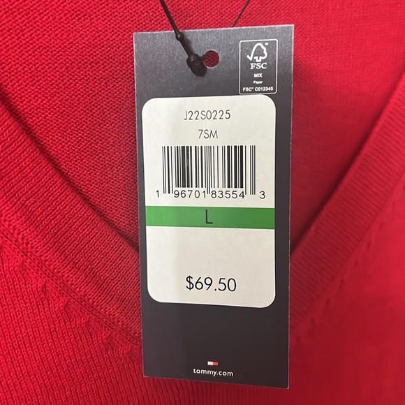 Tommy Hilfiger red heart sweater Sz L - Picture 8 of 8